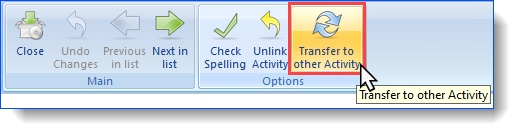 View or Edit File Notes Transfer to other activity button